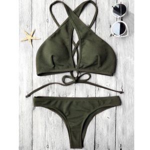 Ribbed keyhole wrap bikini NWT ✨