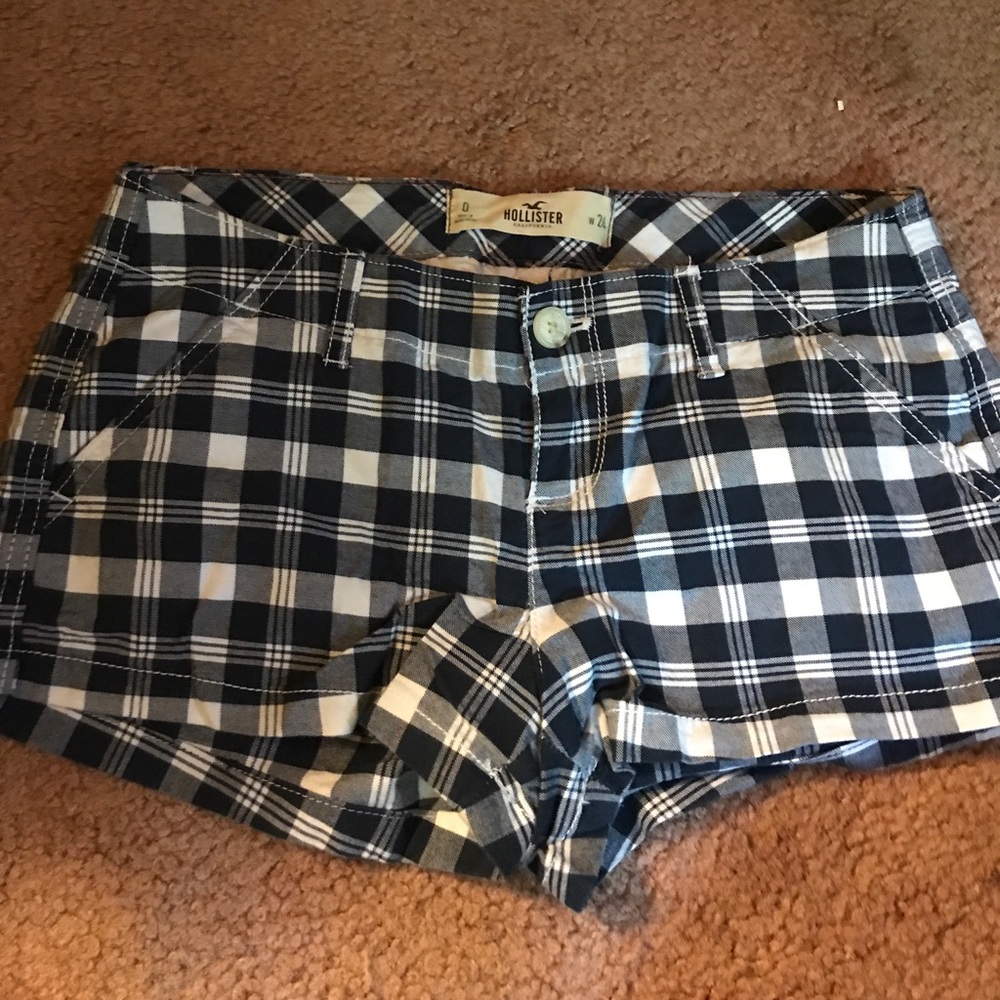 Plaid blue shorts
