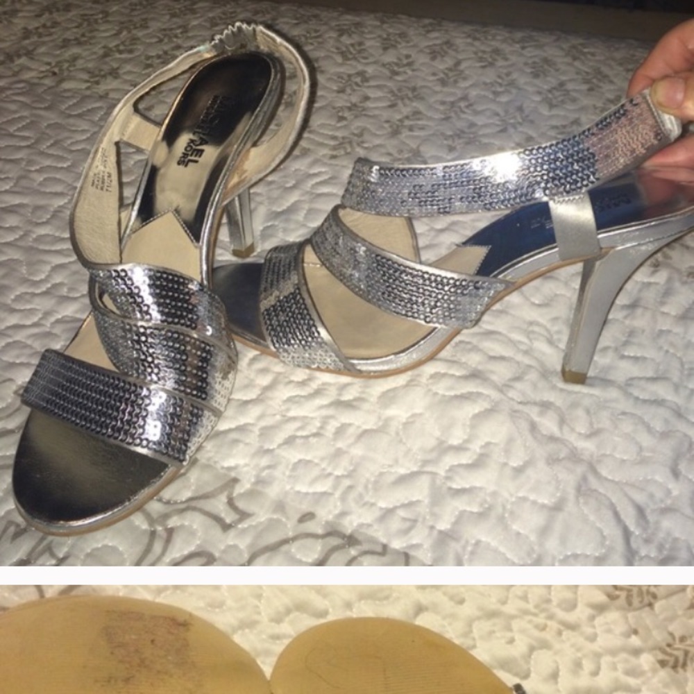 Mk silver sandals