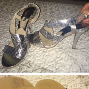 Mk silver sandals