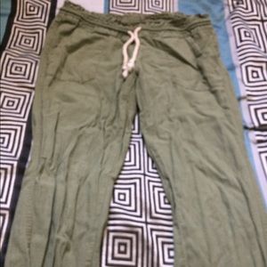 Green beach pants