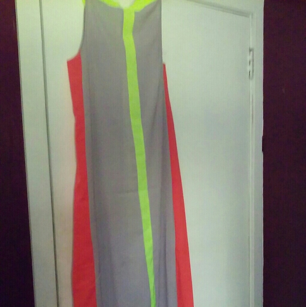 Elegant color block racer back maxi. Firm Price