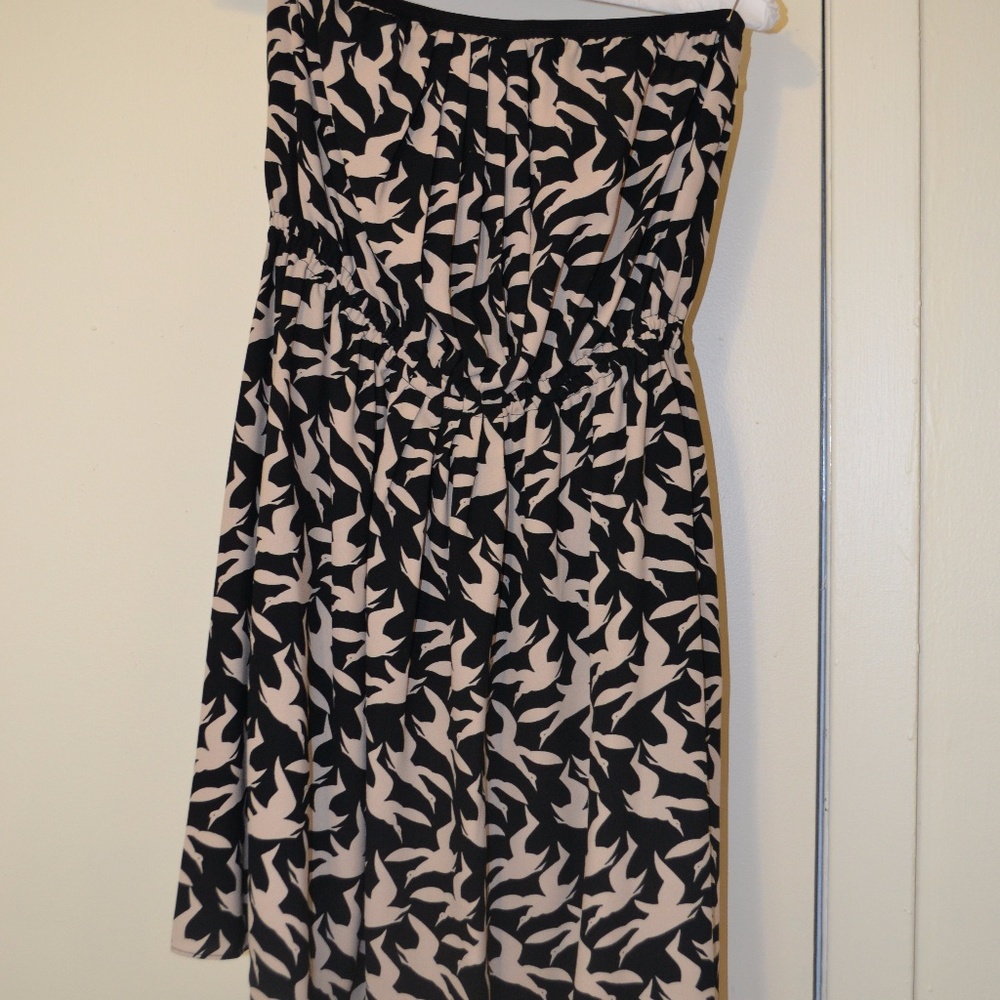 Rachel Roy Strapless Birds in Flight Dress