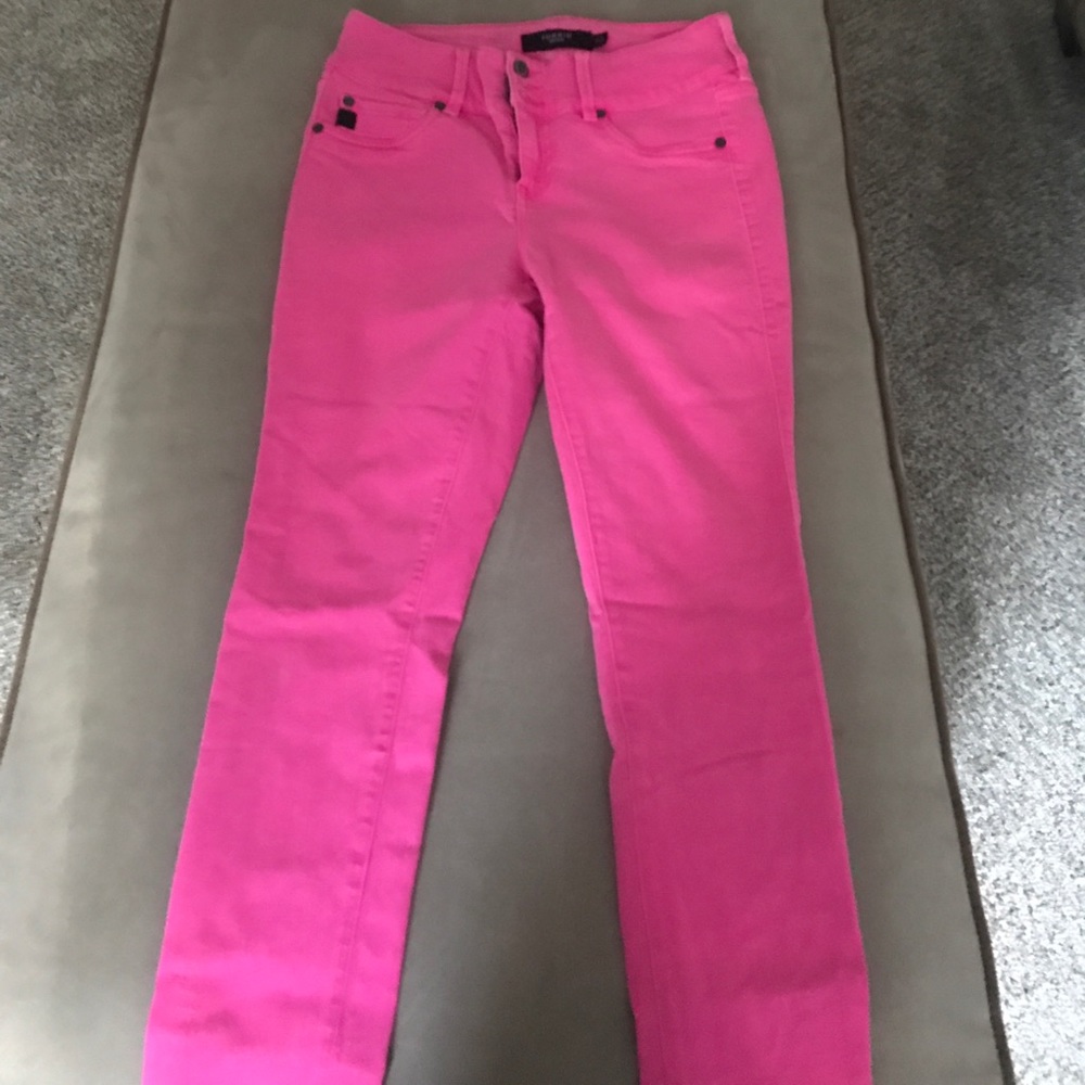 Hot pink jeans