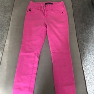 Hot pink jeans
