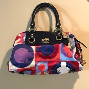 EUC Coach multi colored satchel