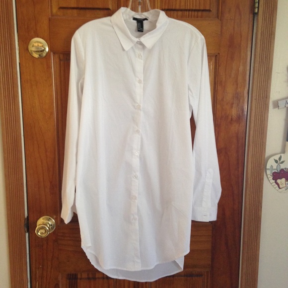 Forever 21 Dresses & Skirts - F21 white button down dress NWT