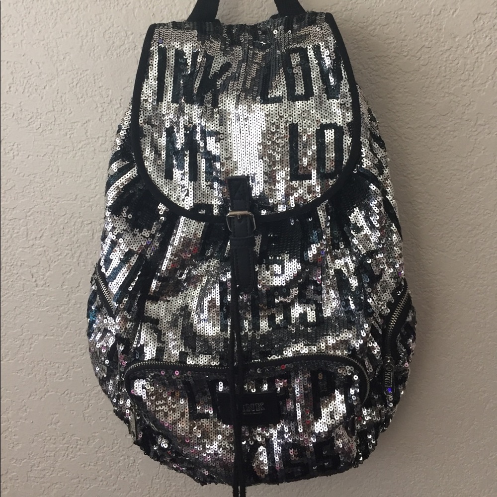 PINK VS Sequin backpack