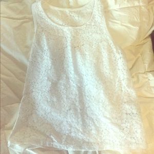 Lace white tank top