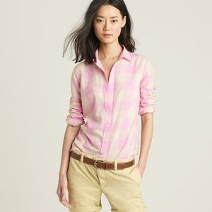 J crew checkered plaid shirt