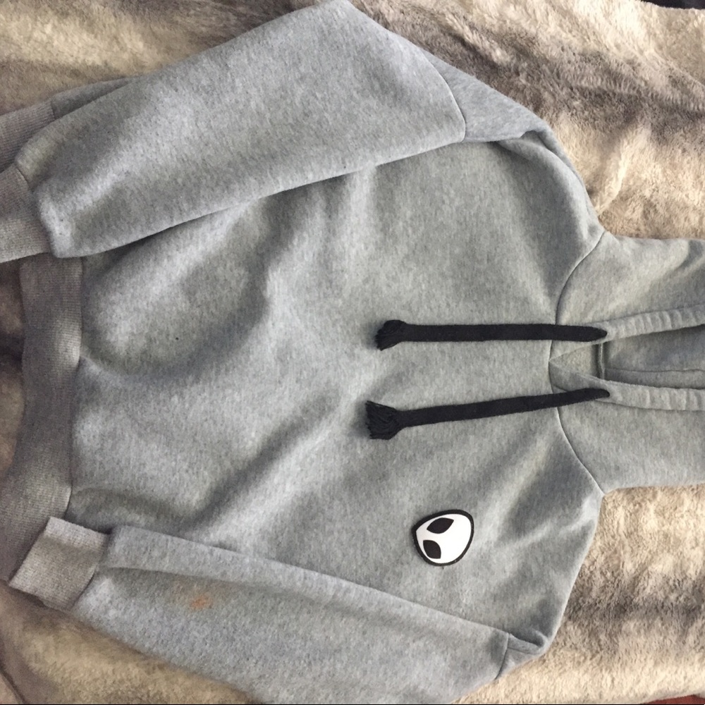 Alien patch grey sweater