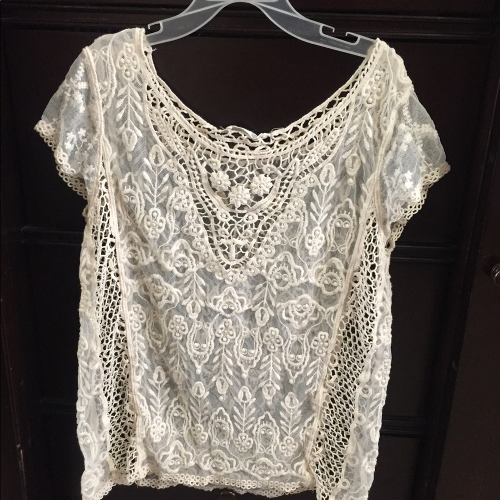 Cream Lace Blouse