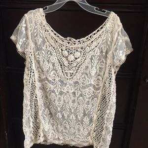 Cream Lace Blouse