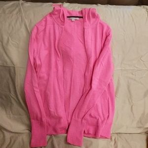 Pink wool zip up hoodie