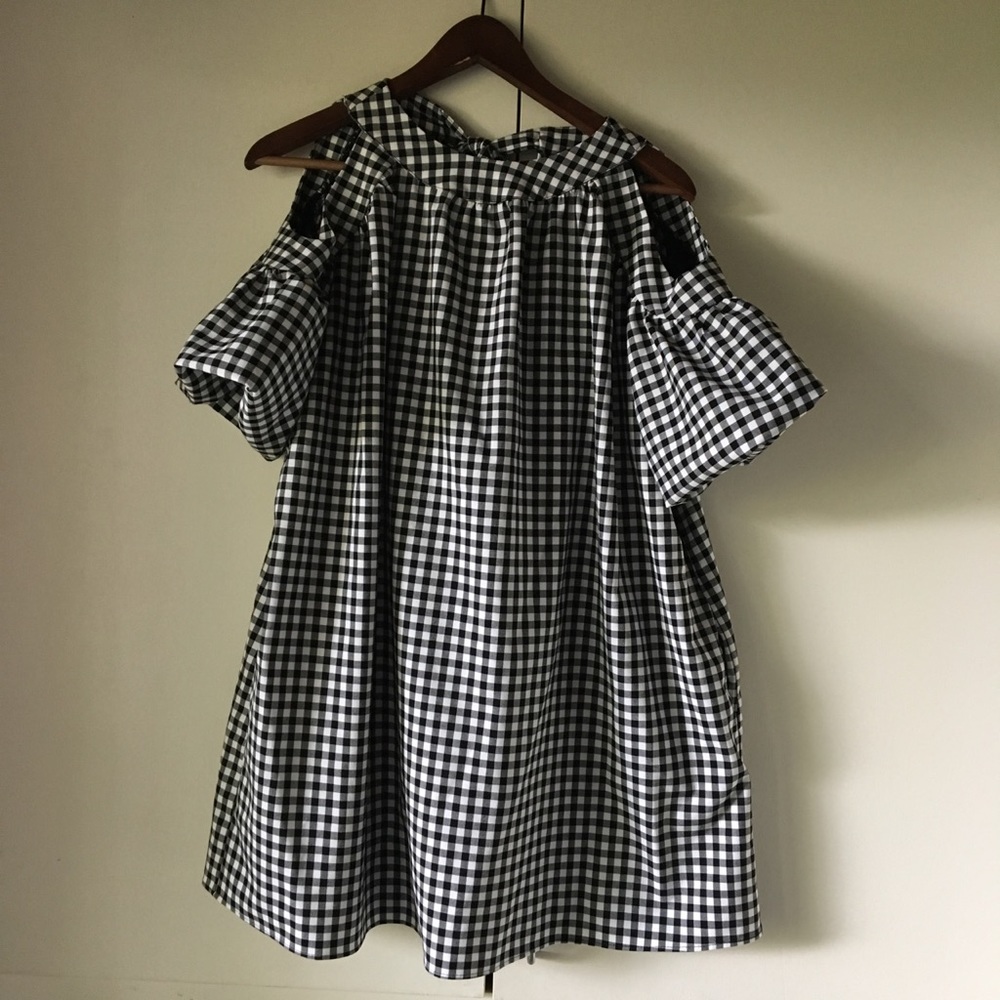 ZARA Black + White Checkered Dress