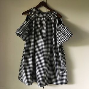 ZARA Black + White Checkered Dress