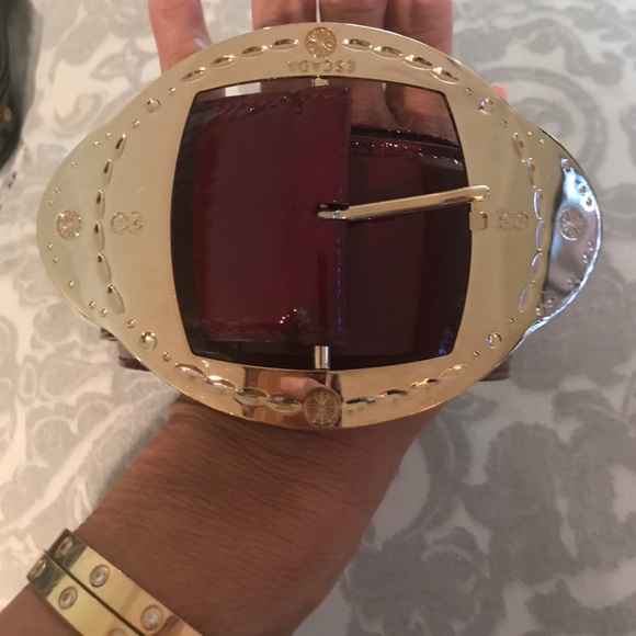 ruby red patent Authentic Escada belt - Picture 2 of 6