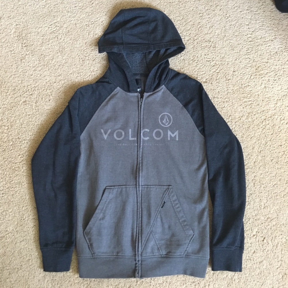 Boy's Volcom Fleece Lined Zip-Up Jacket Hoodie