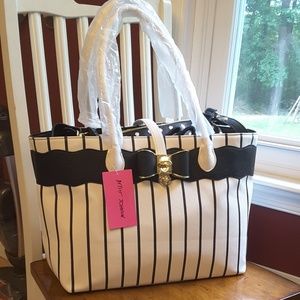 Betsey Johnson tote with inside bag w/strap