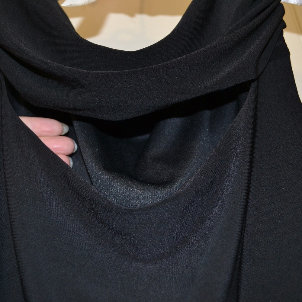 Slit Back Little Black Dress