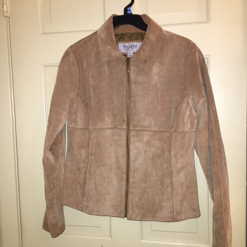 Wilson's tan suede jacket