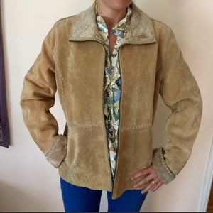 NWOT Guess suede leather coat