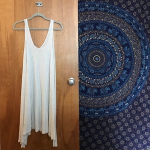 Cream linen slip dress