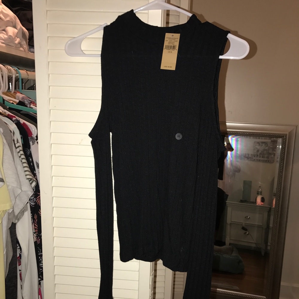 Black off the shoulder top