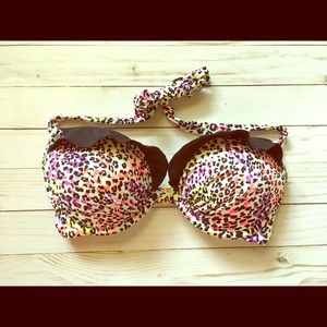 Victoria Secret Rainbow Cheetah Swim Top