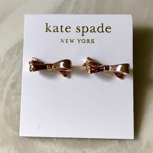 Kate Spade Bow Earrings in Rose Gold
