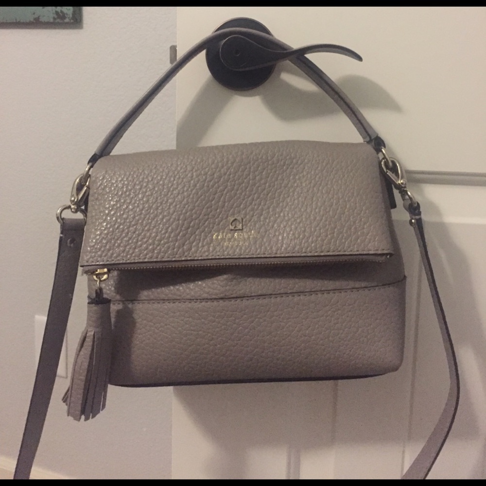 Gray Kate Spade purse