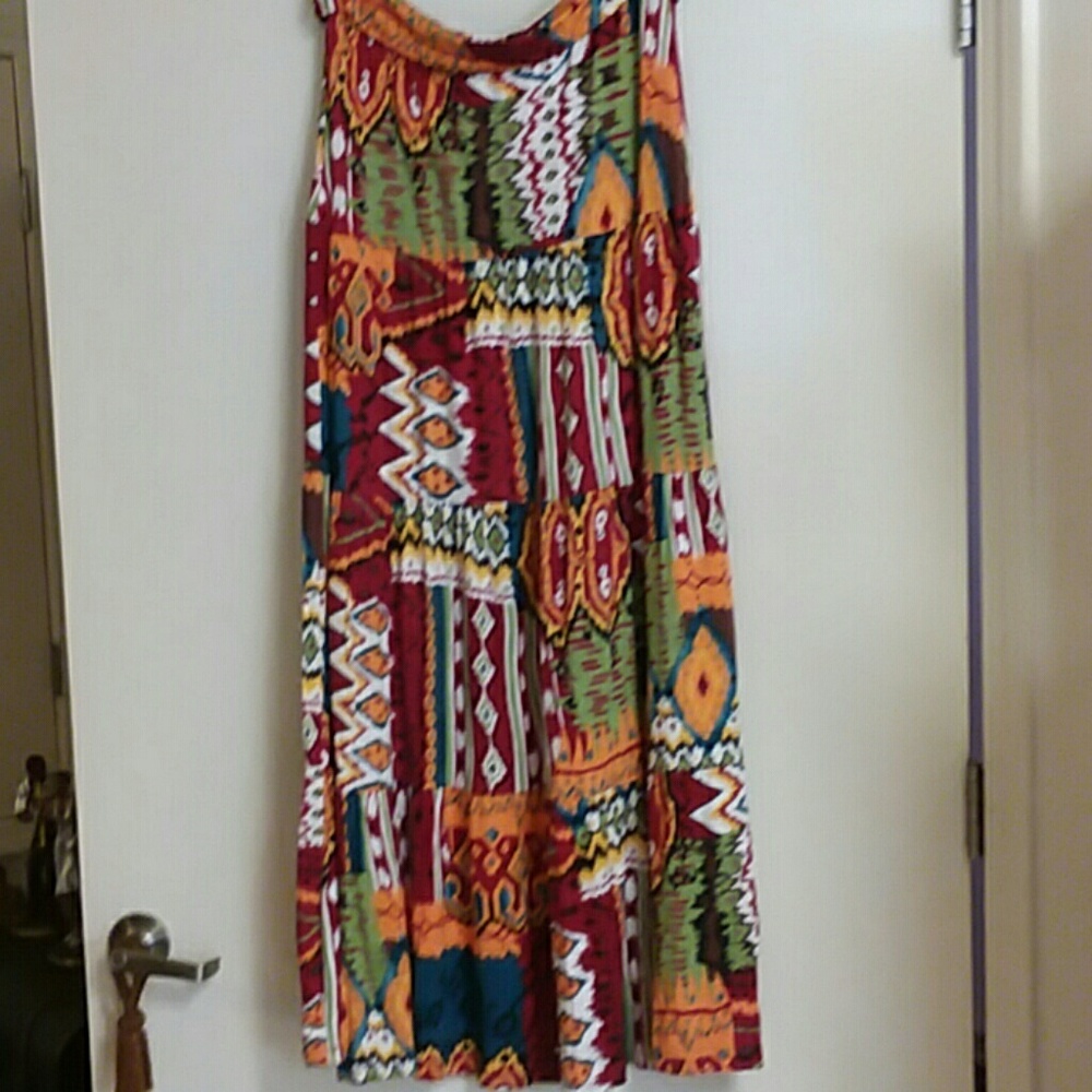 Very flowing colorful skirt