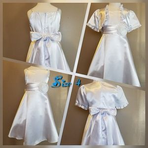 White dress with ruffled bolero