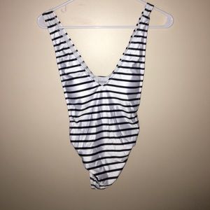 Zaful Striped Bathing Suit