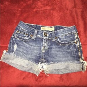 BKE cut off denim shorts