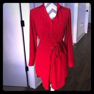 Long sleeve express red blouse