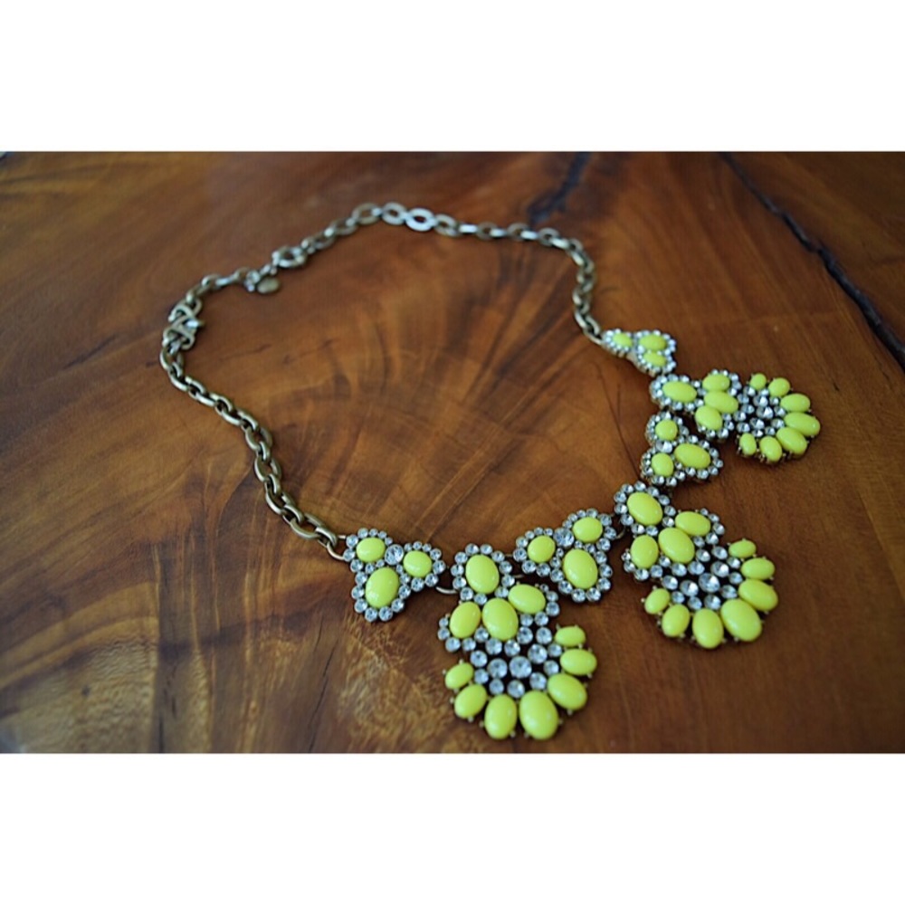 FINAL SALE: J CREW Yellow Stone & Crystal Necklace