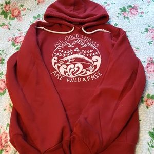Ak salmon sister's wild and free hoodie