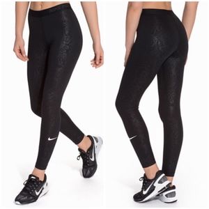 Nike Pro Dri Fit Black Vixen Snake Print Legging