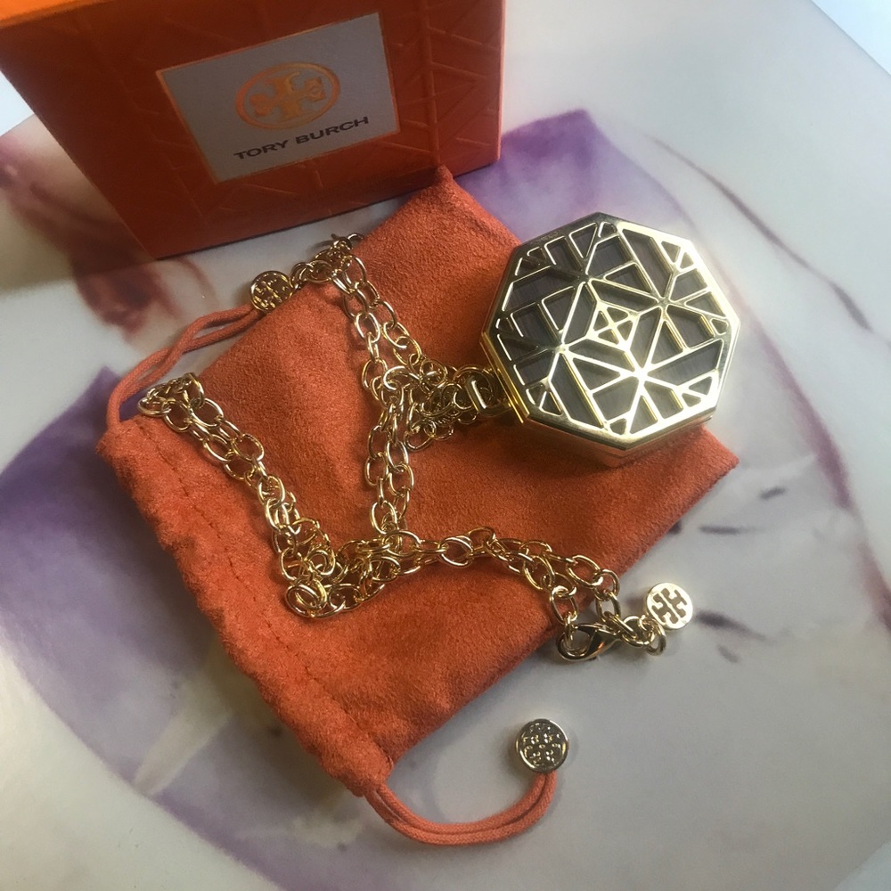 TORY BURCH Solid Perfume Pendant Necklace - NEW