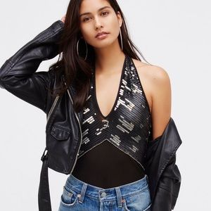 Free people sequin leotard