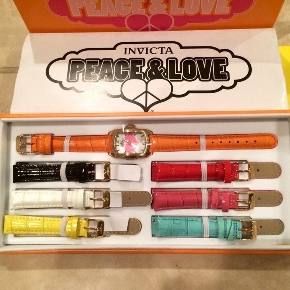 Invicta Lupah Quartz Peace & Love Watch