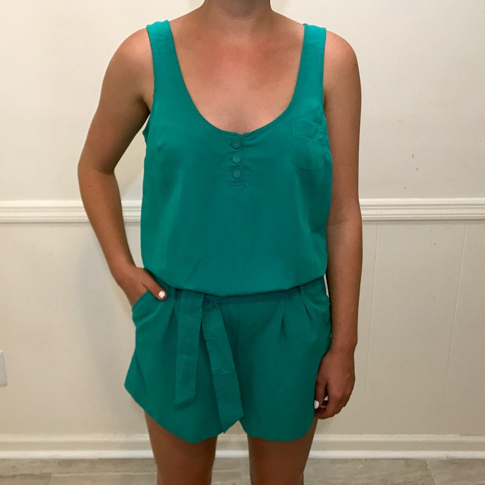 NY&Co Seafoam Green Romper