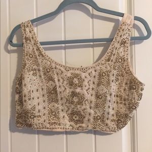 Embellished crop top