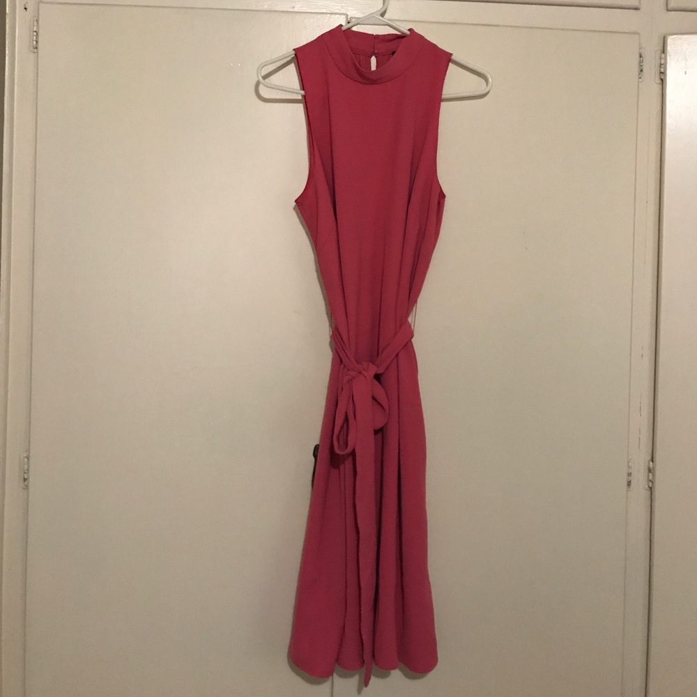 Classy salmon pink Ann Taylor dress