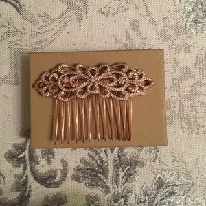 Rose Gold Bridal Comb