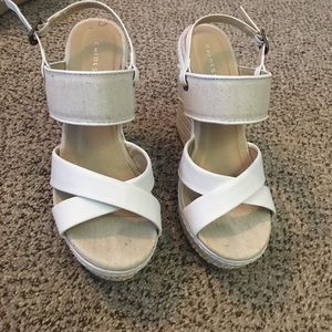 White and tan wedges
