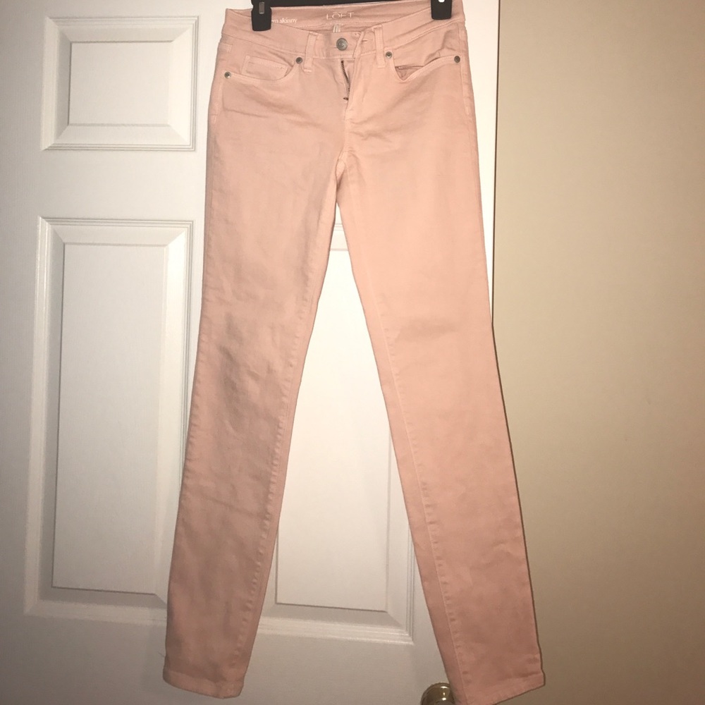 LOFT modern skinny light pink pants size 25/0