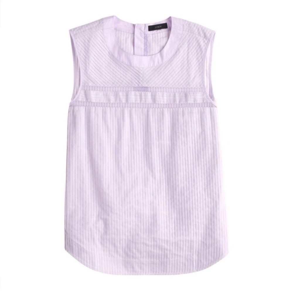 J crew lavender blouse with mesh insets. Size 2