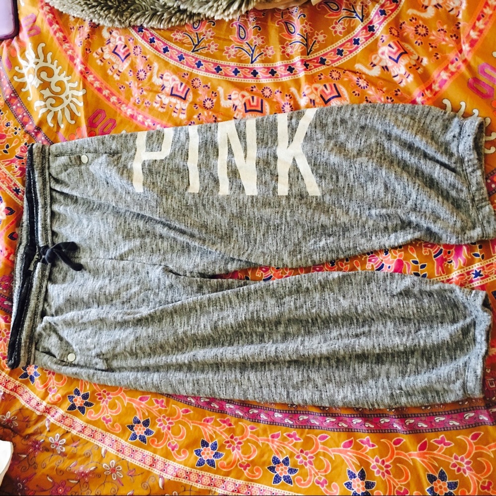 PINK cropped sweats